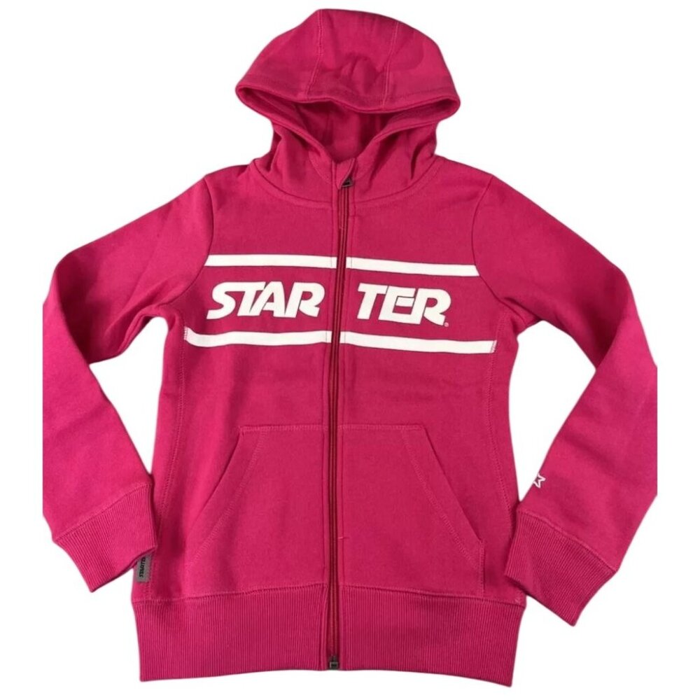 Starter Kids Authentic Large Pink Hoodie Jacket 60% Cotton & 40% Polyester With